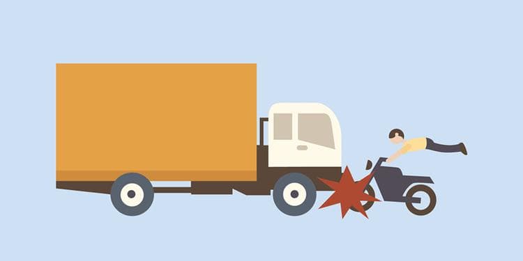 Ilustrasi artikel: Adu Kuat Pemotor Tabrak Kontainer