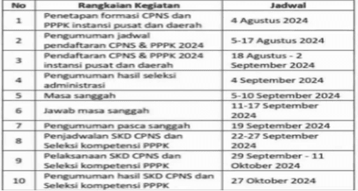 Ilustrasi artikel: Pendaftaran CPNS dan PPPK Dibuka 18 Agustus-2 September 2024 ini