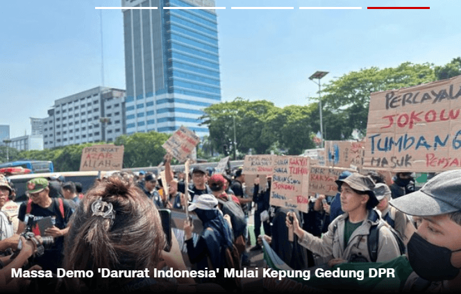 Ilustrasi artikel: Demo Darurat Indonesia, Ribuan Buruh & Mahasiswa Kepung DPR Hari Ini