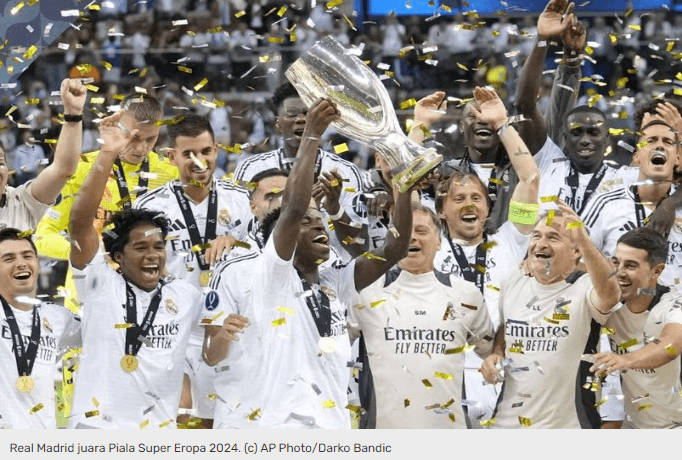 Ilustrasi artikel: Selamat! Real Madrid Juara Piala Super Eropa 2024