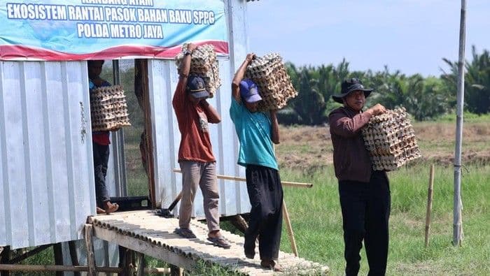 Hasil Panen Telur di Bekasi Capai 3.000 Butir, Disalurkan Polda Metro ke Program Gizi